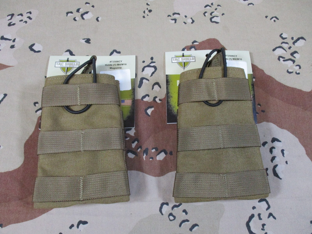 2x Tac Shield Speed MOLLE Magazine Pouch Coyote Brown Tactical Gear New