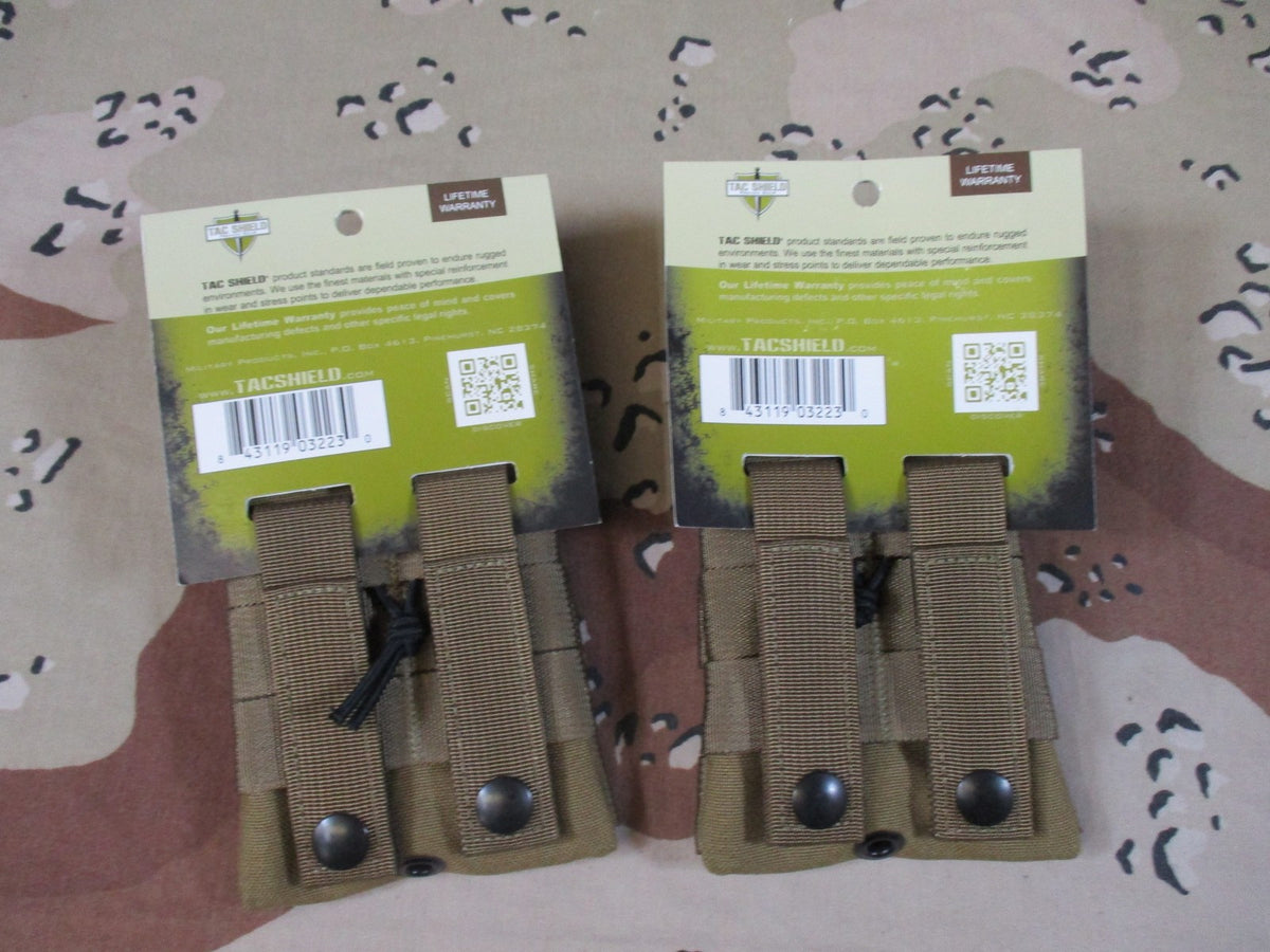 2x Tac Shield Speed MOLLE Magazine Pouch Coyote Brown Tactical Gear New