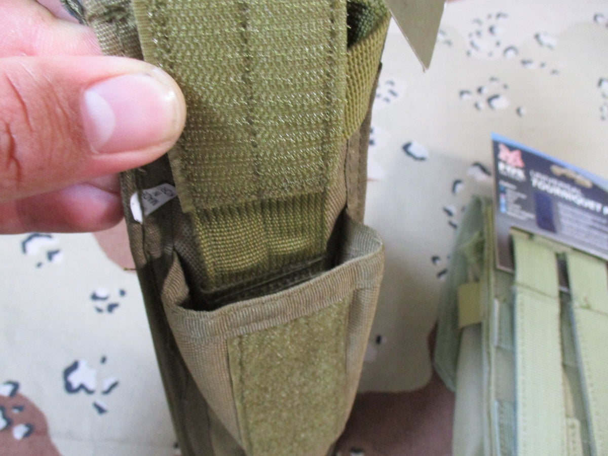 MOLLE Pouch 3 Pack Set Rothco Knife Sheath, Fox Tourniquet Pouch, MG Admin Pouch