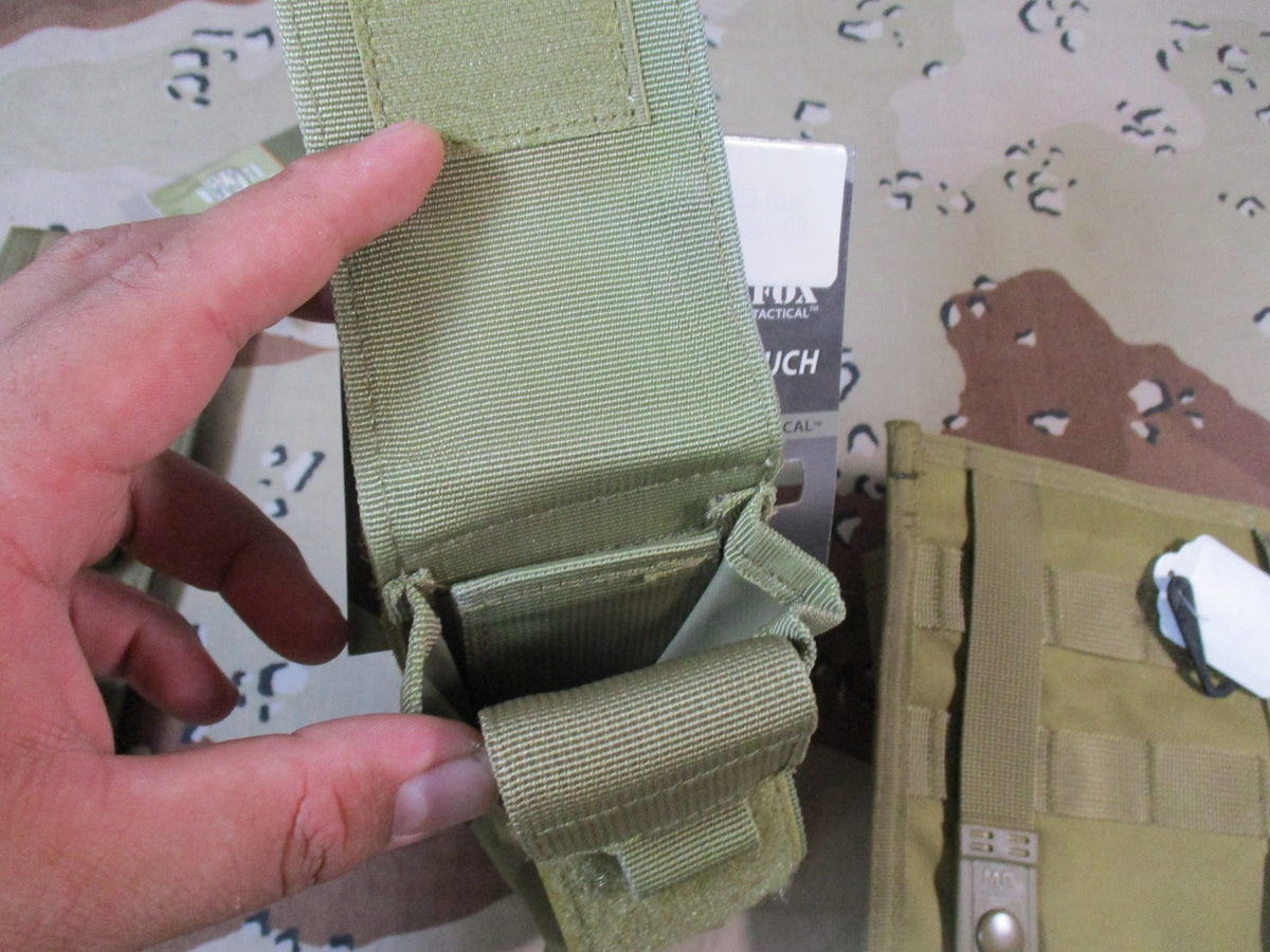 MOLLE Pouch 3 Pack Set Rothco Knife Sheath, Fox Tourniquet Pouch, MG Admin Pouch