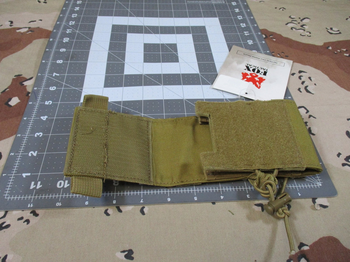 2x Fox Tactical Modular Cell Phone Pouch Coyote Tan MOLLE Compatible New