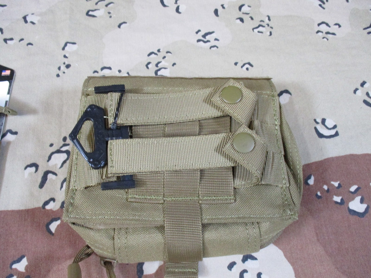 Lot of 4 New Tactical MOLLE Pouches Condor & SENTRY Coyote Tan Utility Medical