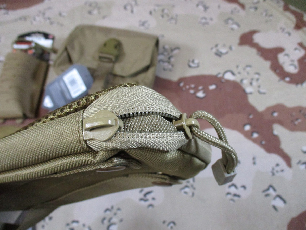 Lot of 4 New Tactical MOLLE Pouches Condor & SENTRY Coyote Tan Utility Medical