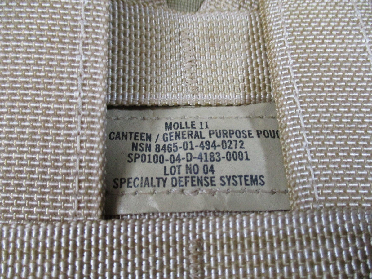 US Military MOLLE II Canteen General Purpose Pouch Desert Camo DCU Surplus