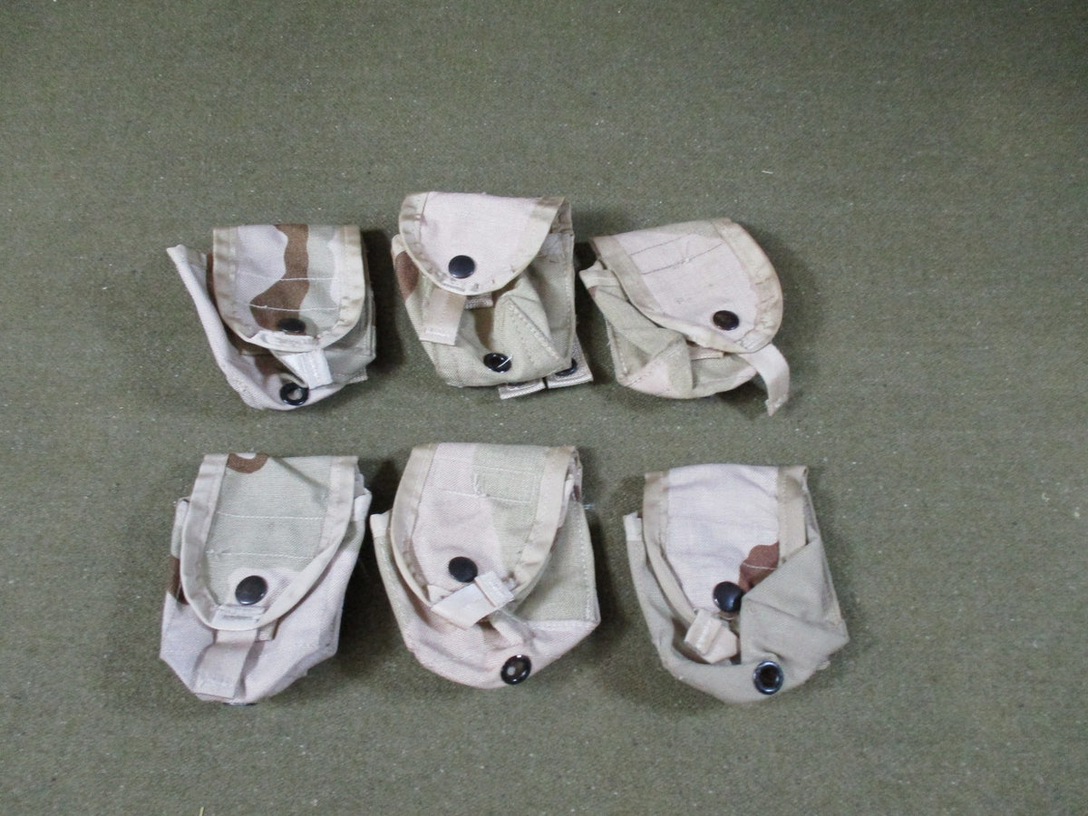 6x US Military MOLLE II Hand Grenade Pouch Desert Camo DCU Tactical Surplus