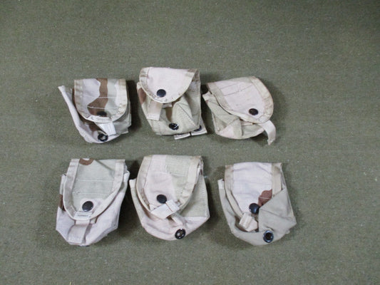 6x US Military MOLLE II Hand Grenade Pouch Desert Camo DCU Tactical Surplus