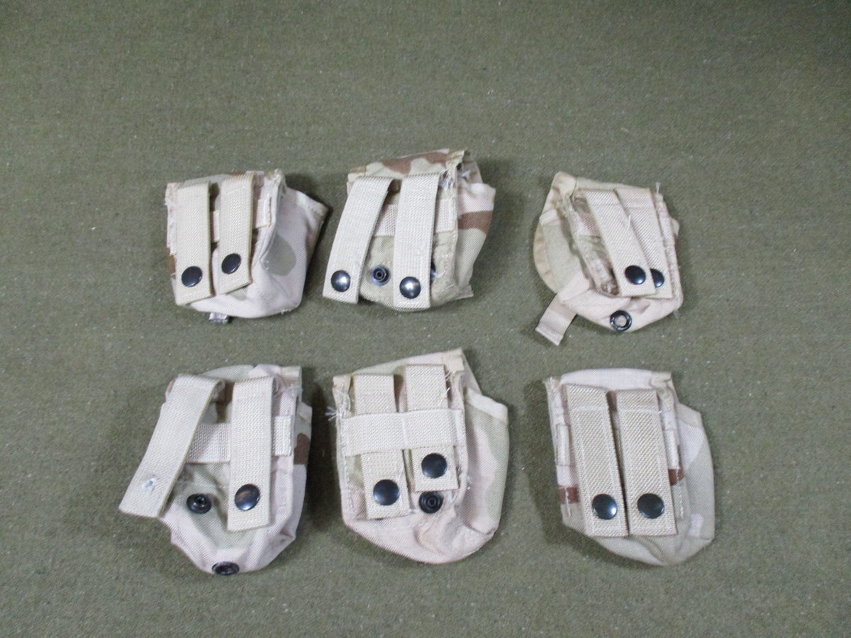 6x US Military MOLLE II Hand Grenade Pouch Desert Camo DCU Tactical Surplus