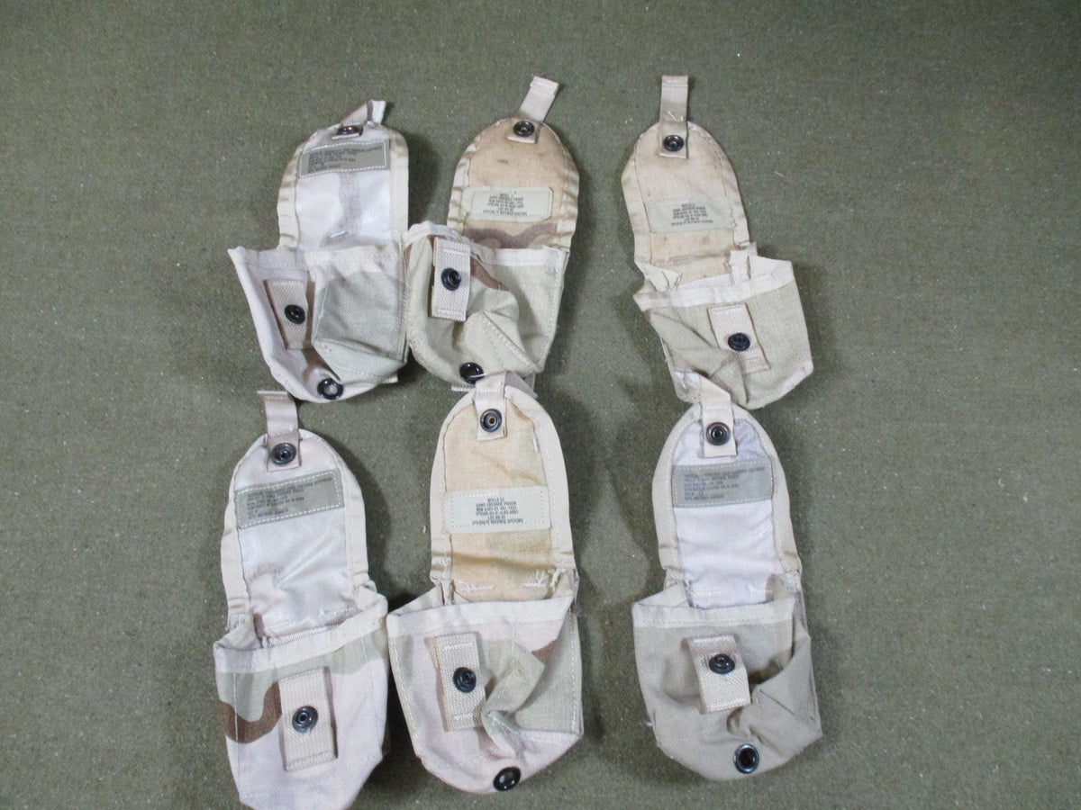 6x US Military MOLLE II Hand Grenade Pouch Desert Camo DCU Tactical Surplus