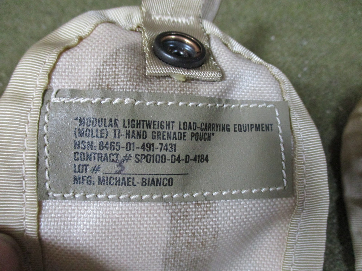 6x US Military MOLLE II Hand Grenade Pouch Desert Camo DCU Tactical Surplus