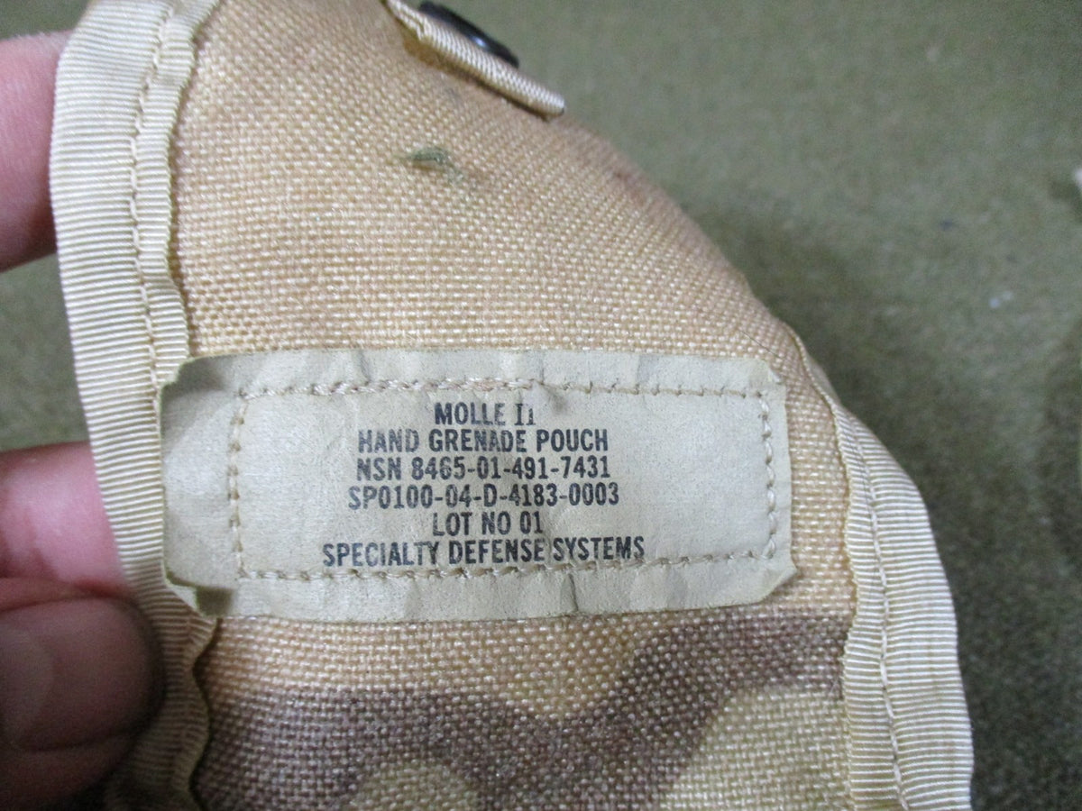 6x US Military MOLLE II Hand Grenade Pouch Desert Camo DCU Tactical Surplus
