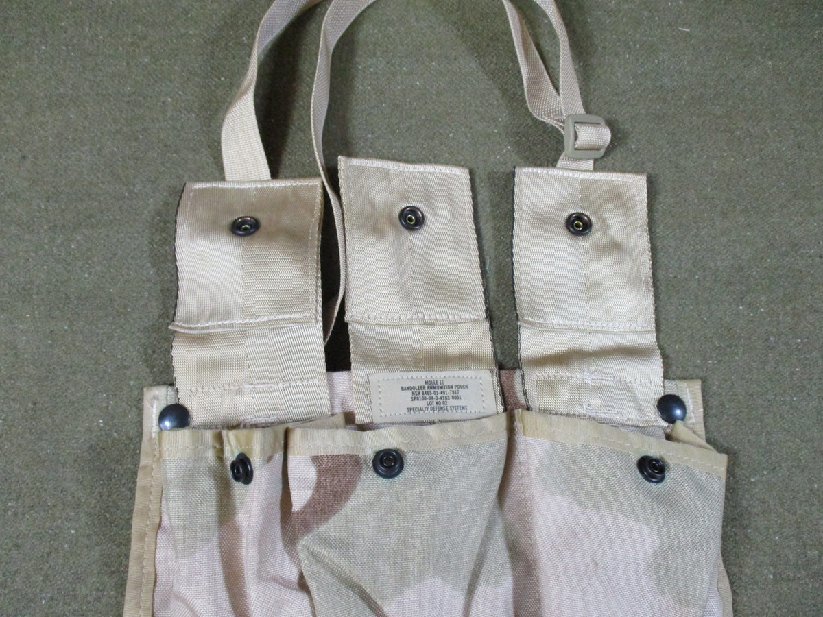 US Military MOLLE II Bandoleer Ammunition Pouch Desert Camo Surplus