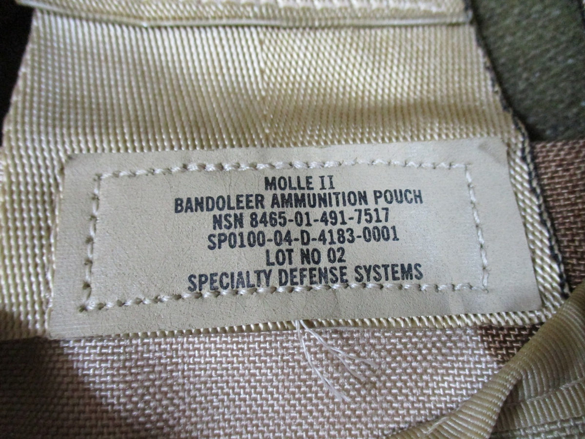 US Military MOLLE II Bandoleer Ammunition Pouch Desert Camo Surplus