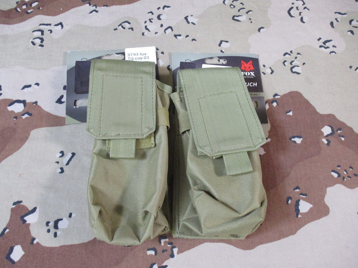 Fox Tactical universal tourniquet pouch 2 pack in Coyote