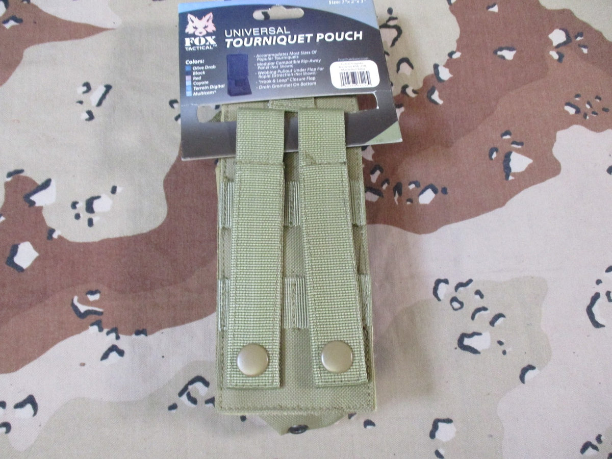Fox Tactical Universal Tourniquet Pouch 2 Pack Coyote MOLLE Compatible New