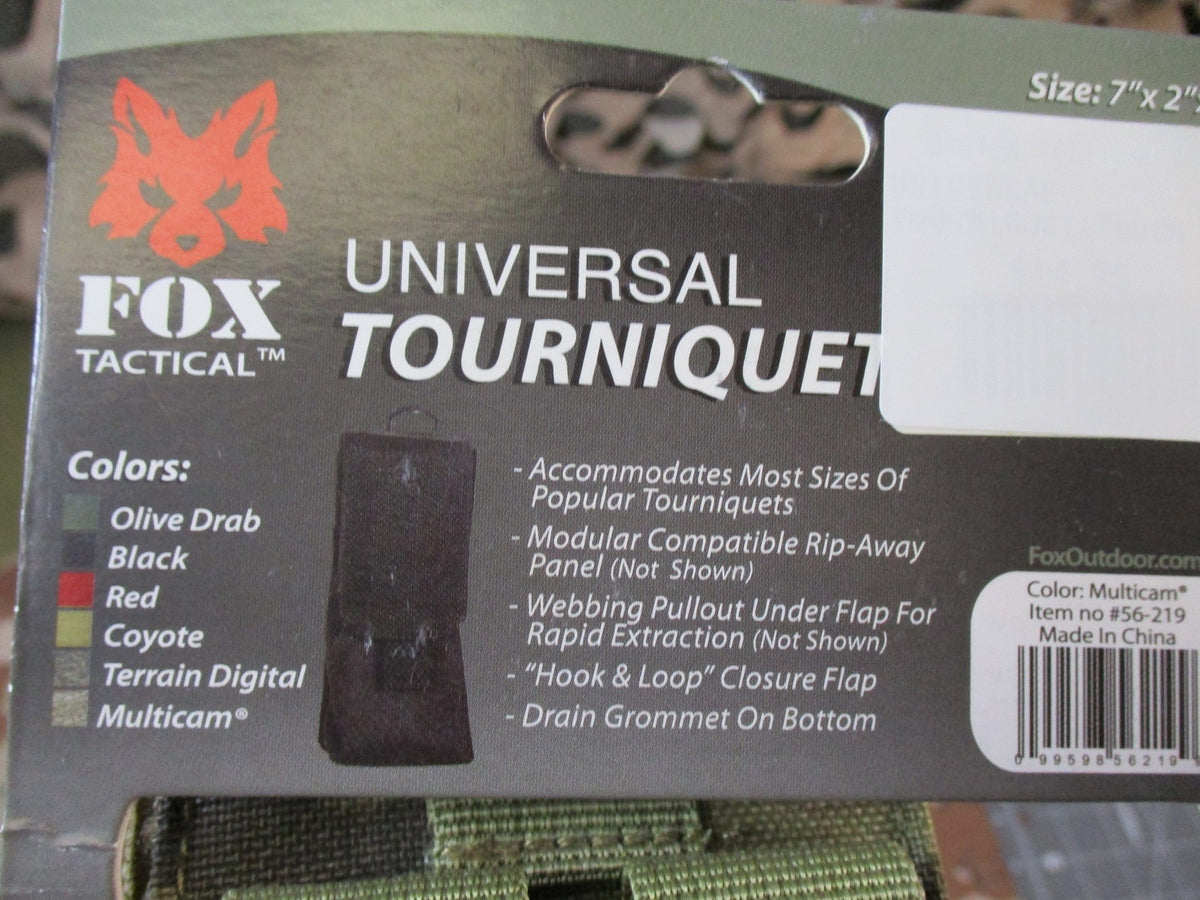 New Fox Tactical Universal Tourniquet Pouch 2 Pack MOLLE  Multicam #56-219