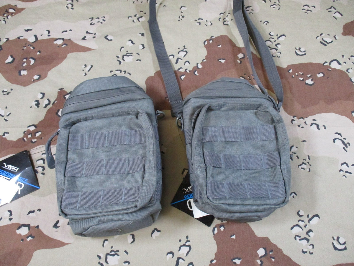 VISM CVWBC2948U MOLLE Nalgene water bottle pouch 2-pack in Wolf Gray
