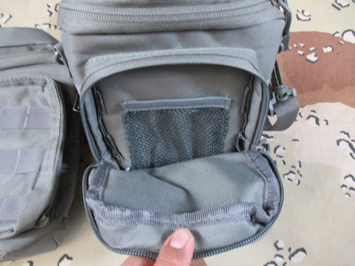 2x VISM Tactical MOLLE Utility Nalgene Bottle Pouch Bag Wolf Gray CVWBC2948U New