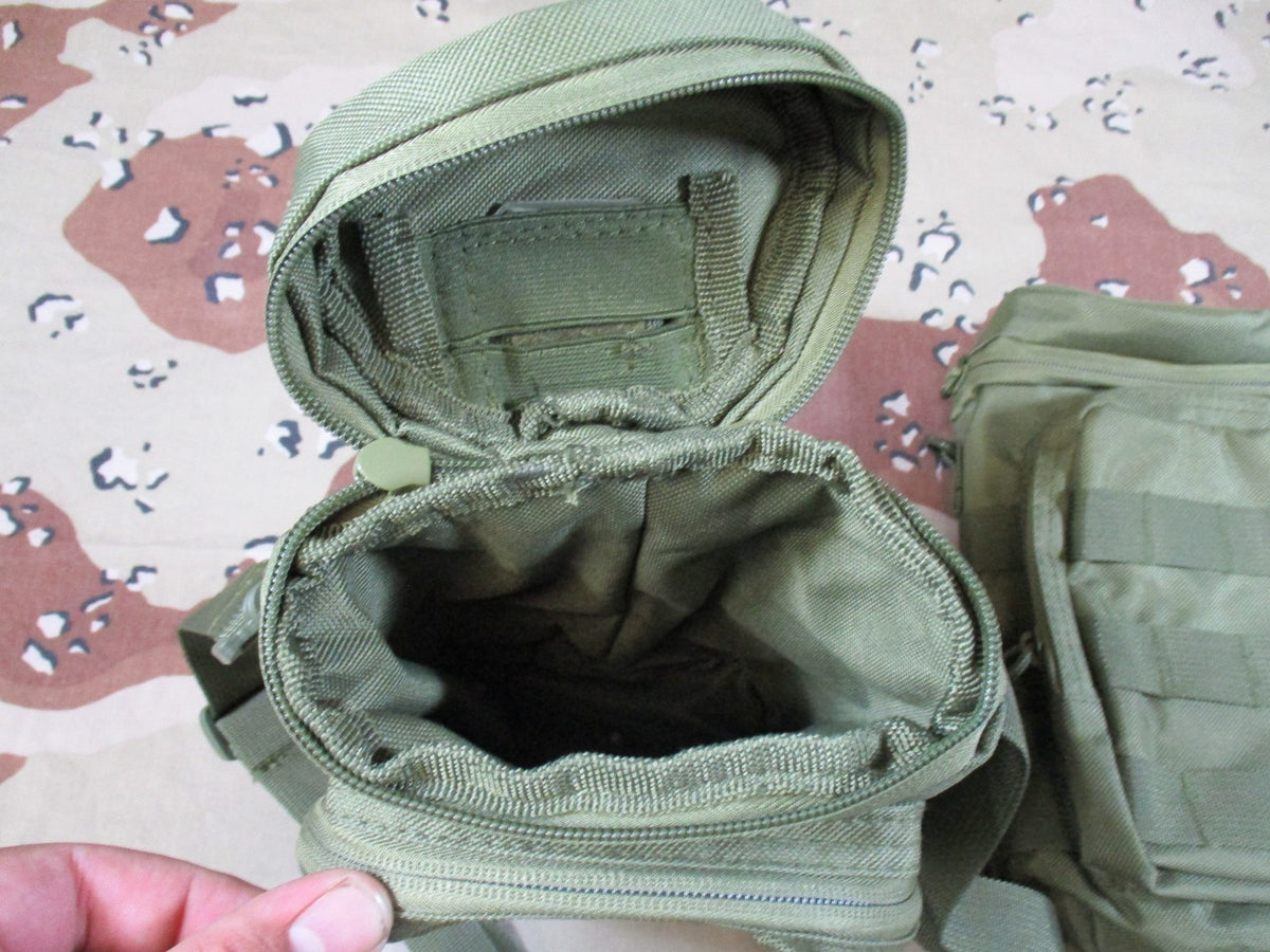 2x VISM Tactical MOLLE Utility Nalgene Bottle Pouch Olive Drab Green CVWBC2948G