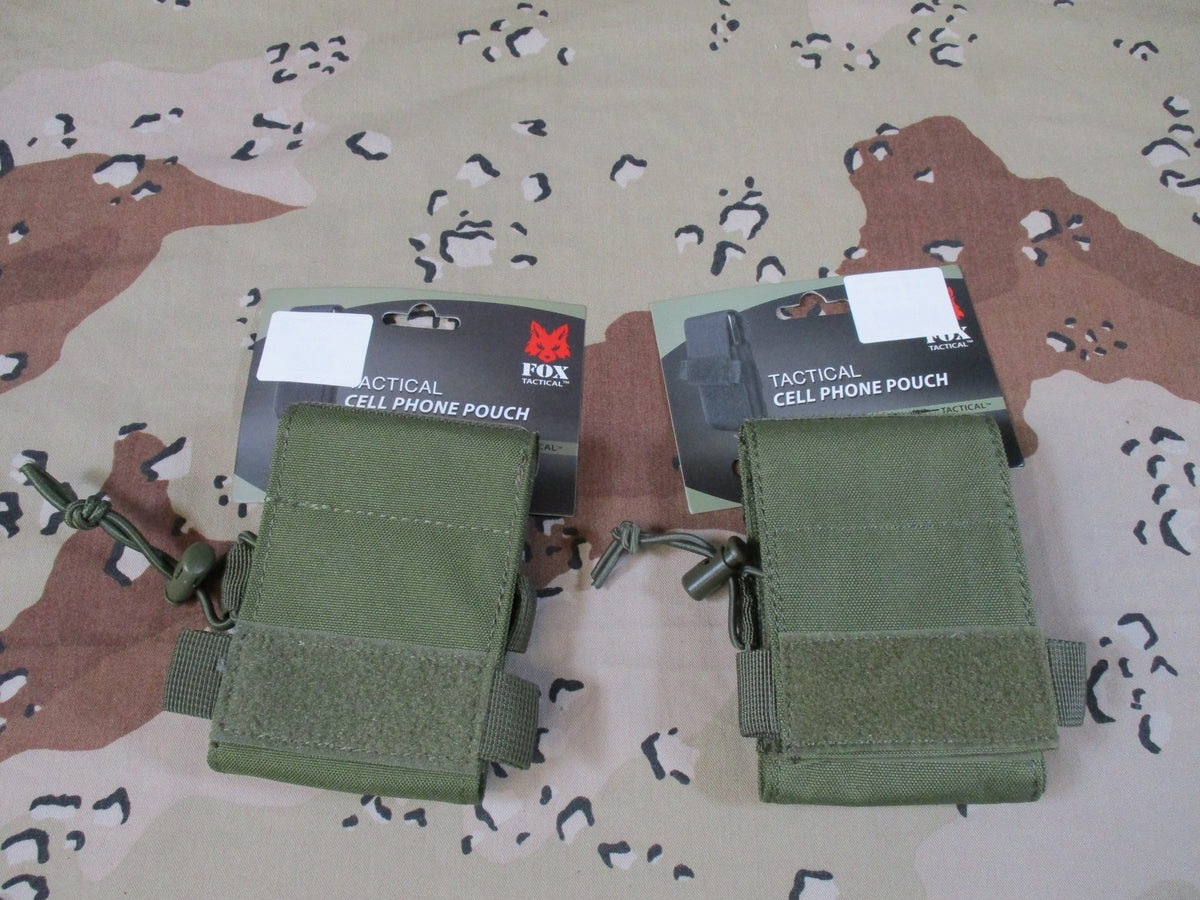 2x Fox Tactical Cell Phone Pouch Modular MOLLE Olive Drab New