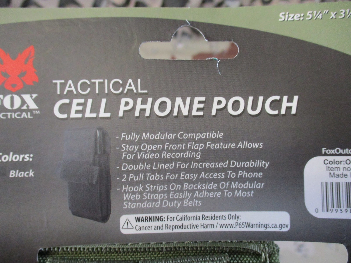 2x Fox Tactical Cell Phone Pouch Modular MOLLE Olive Drab New
