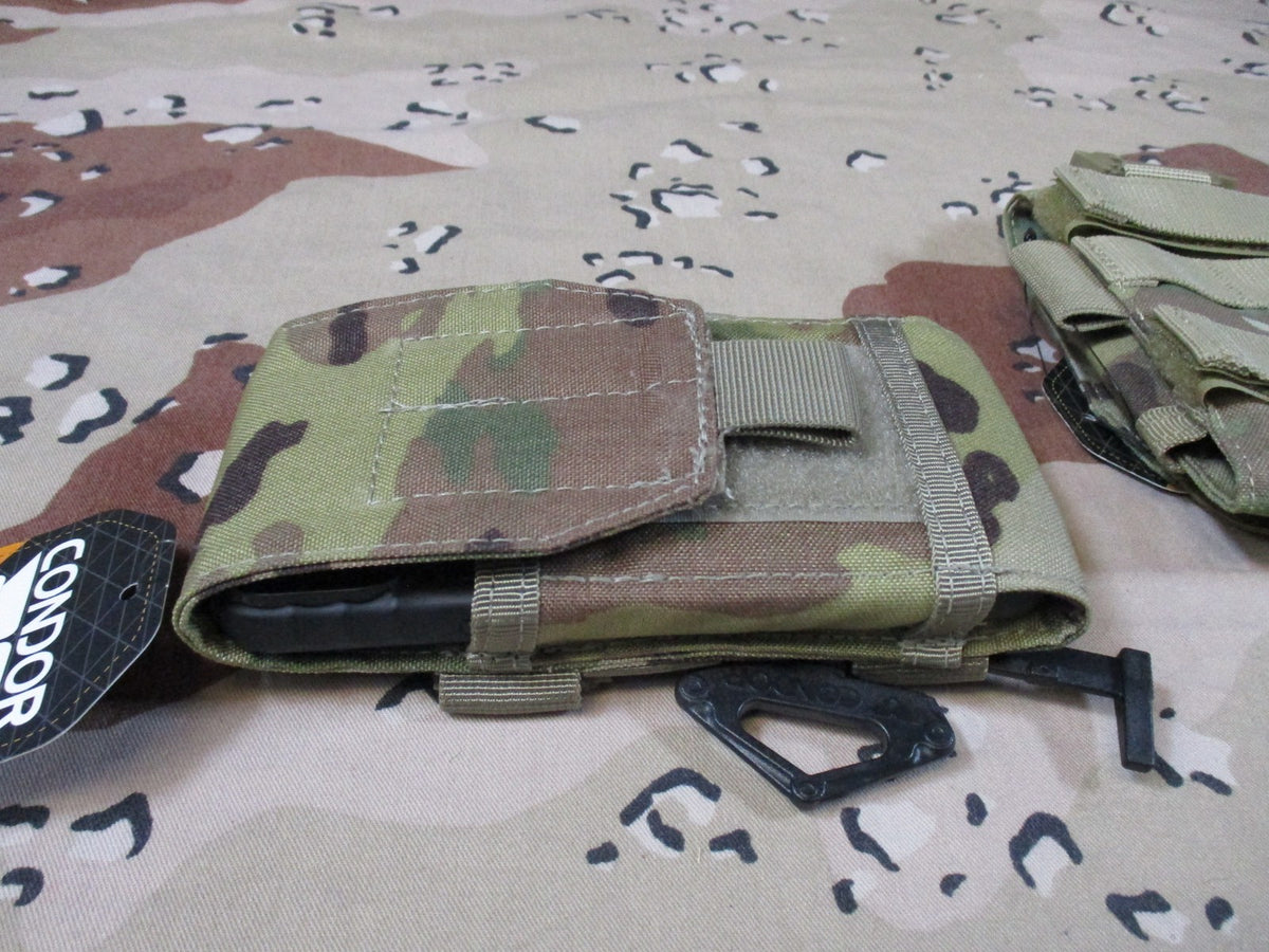 2x New Condor Tech Sheath Plus MOLLE Pouches MultiCam Tactical Phone Holder