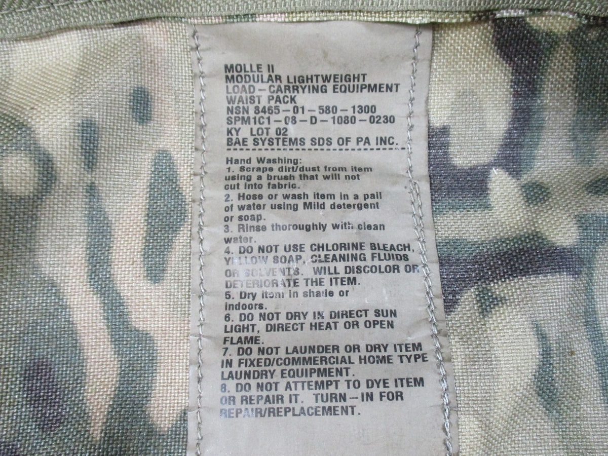 Genuine US Military MOLLE II Waist Pack MultiCam Tactical Fanny Pack