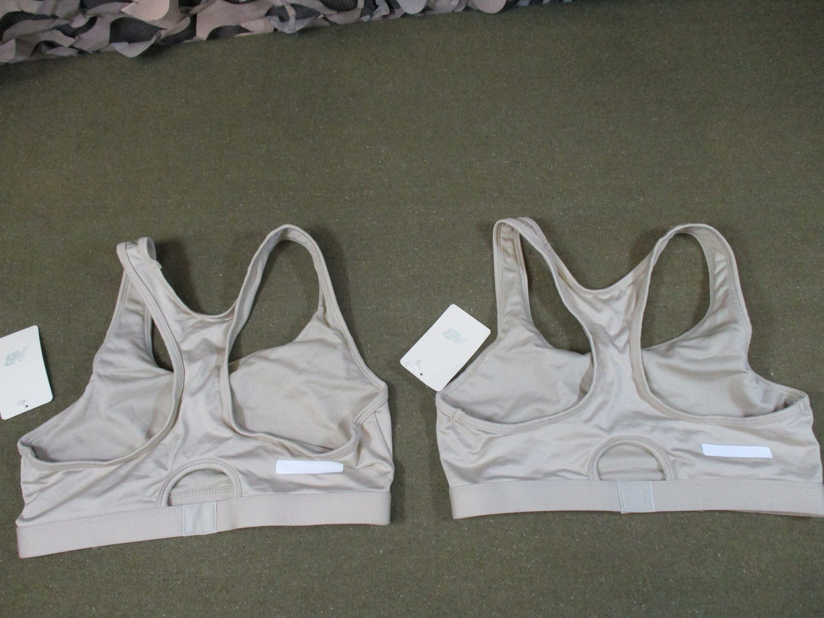 2 New Balance Women's Sports Bra Large MIL403 Racerback Tan Made in USA NWT