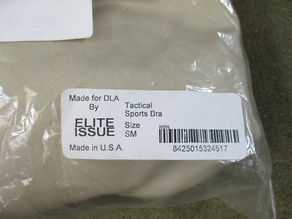 2x New Elite Issue Tactical Sports Bra Tan Size Small Military Issue USA Made