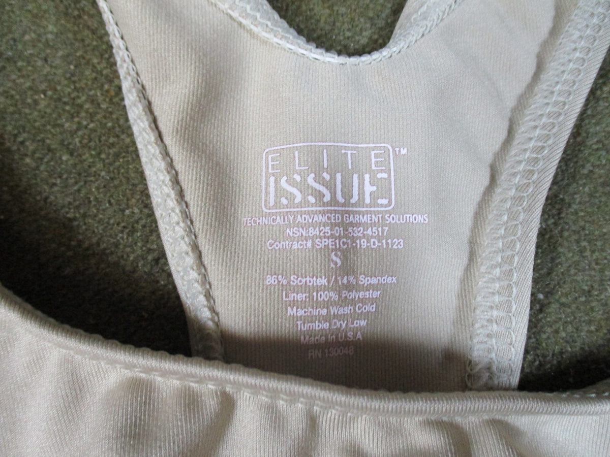 2x New Elite Issue Tactical Sports Bra Tan Size Small Military Issue USA Made
