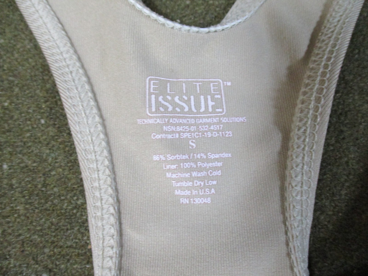 2x New Elite Issue Tactical Sports Bra Tan Size Small Military Issue USA Made