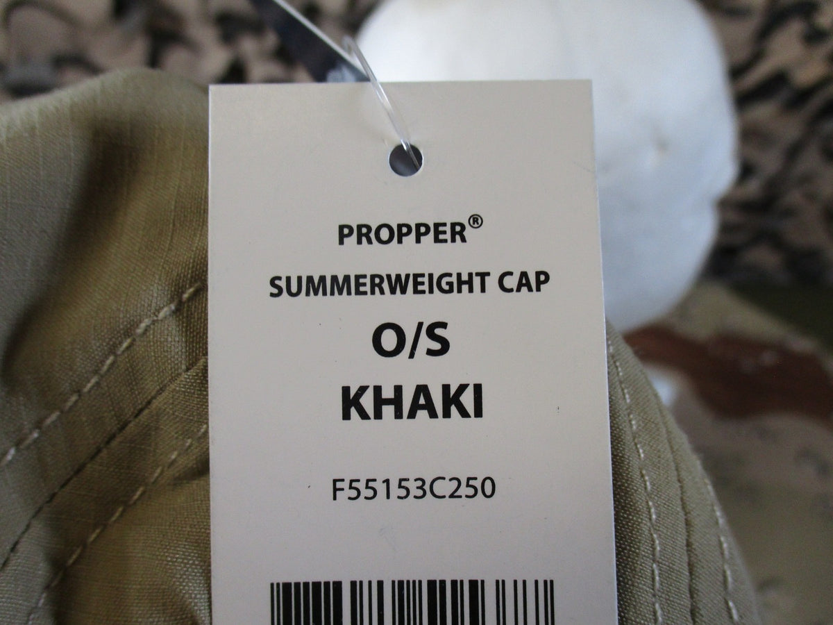 New Propper Summerweight Tactical Cap Khaki Adjustable Patch Hat F55153C250
