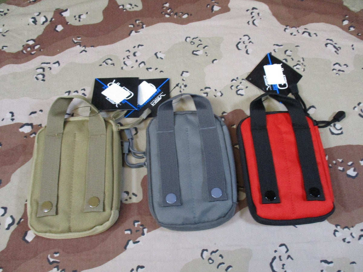 3x VISM by NCStar MOLLE Compact Vertical Accessory Pouches Tan Gray Red New