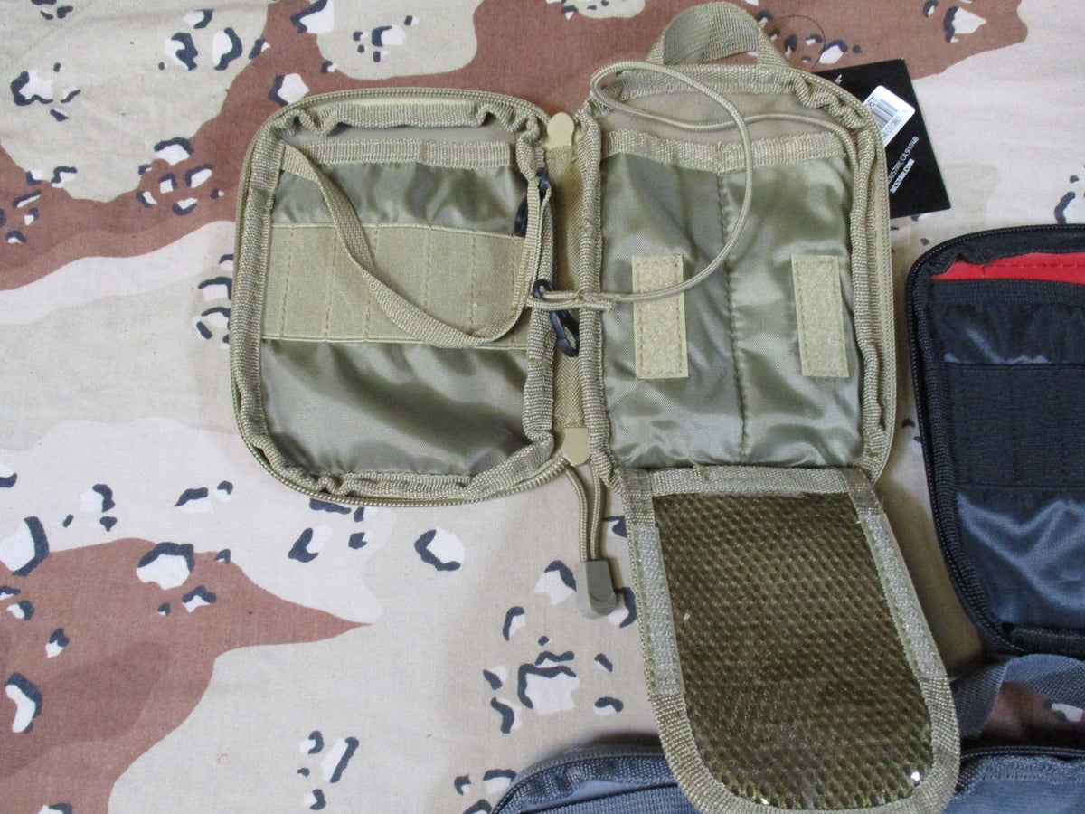 3x VISM by NCStar MOLLE Compact Vertical Accessory Pouches Tan Gray Red New