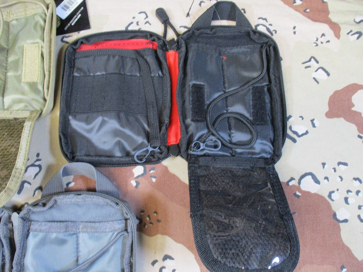 3x VISM by NCStar MOLLE Compact Vertical Accessory Pouches Tan Gray Red New