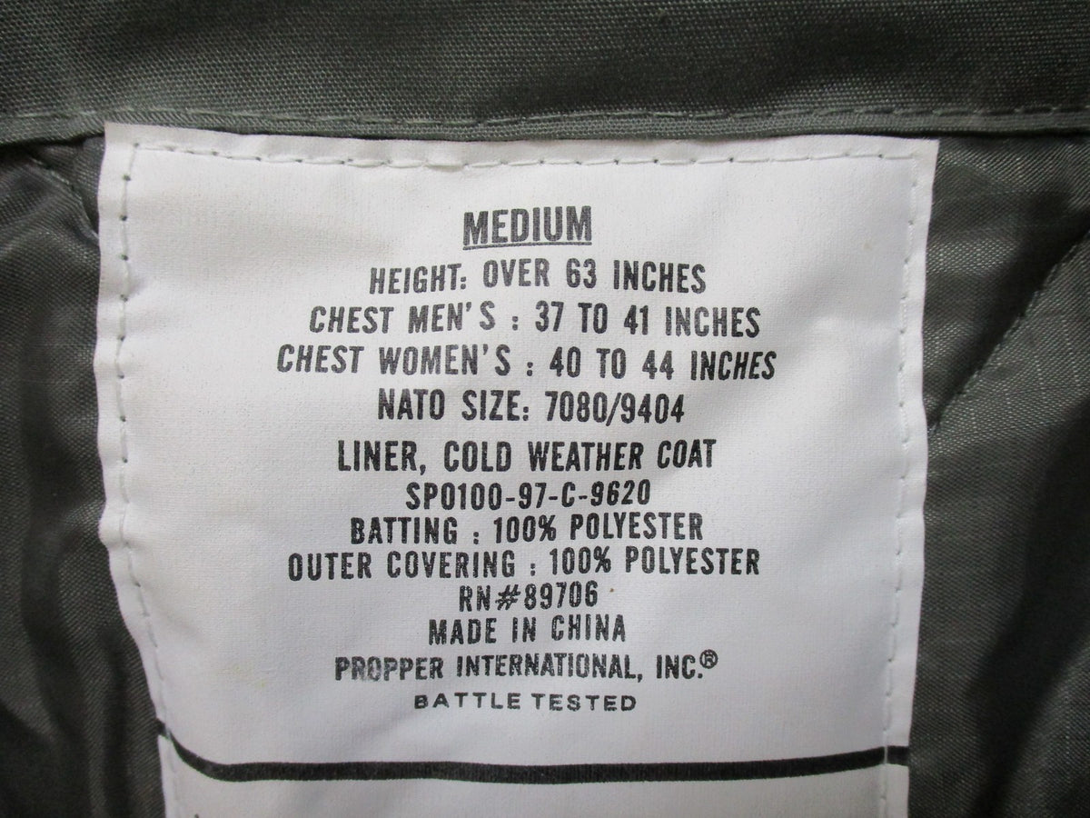 Propper ACU Digital Camo Cold Weather Coat Jacket Medium Regular Insulated Liner
