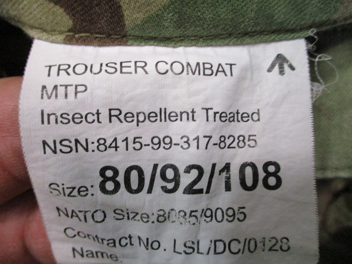 British Army PCS MTP Combat Trousers 80/92/108 36x30 NSN 8415-99-317-8285