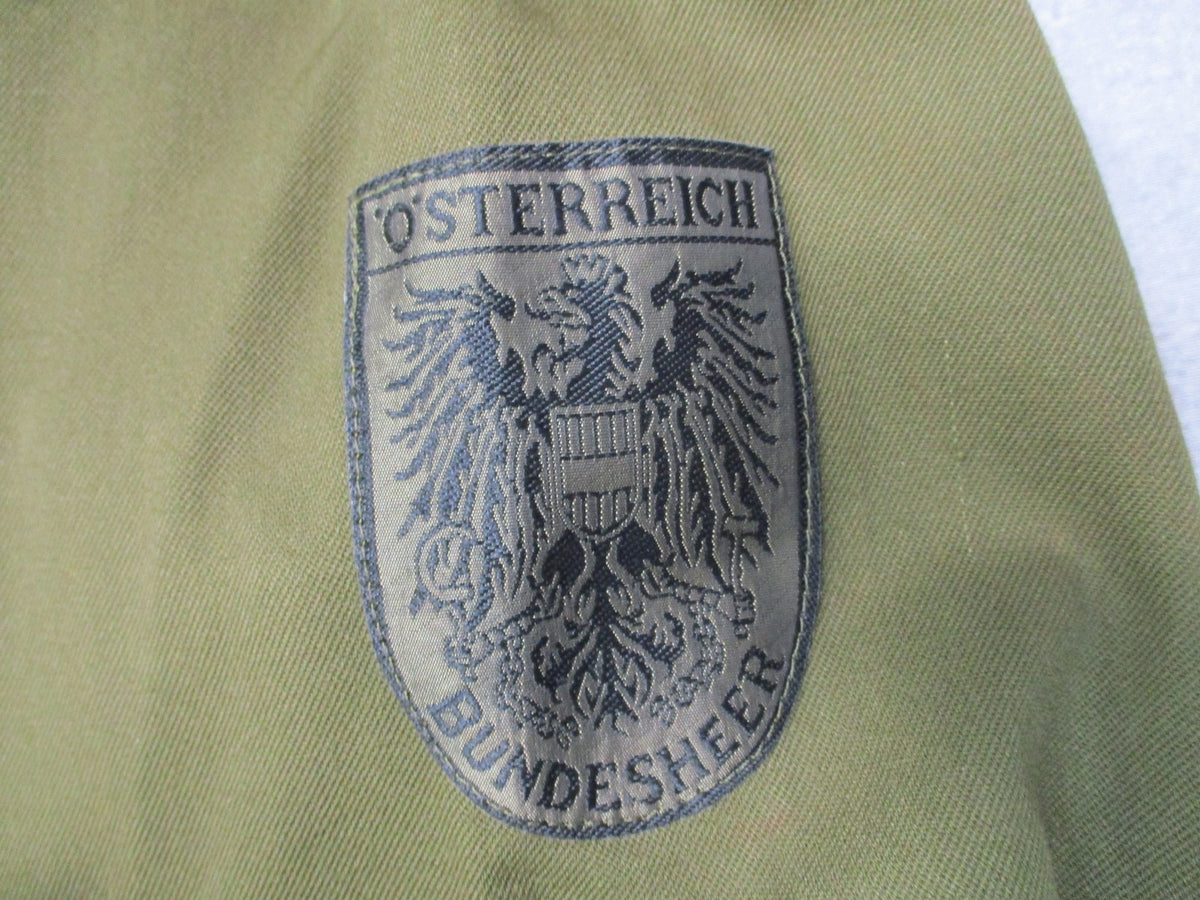 Vintage 1980 Austrian Army Bundesheer M75 Field Shirt 88-92 Small Regular
