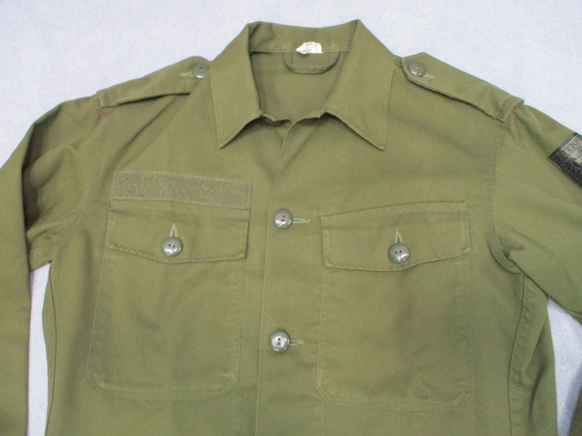Vintage 1980 Austrian Army Bundesheer M75 Field Shirt 88-92 Small Regular