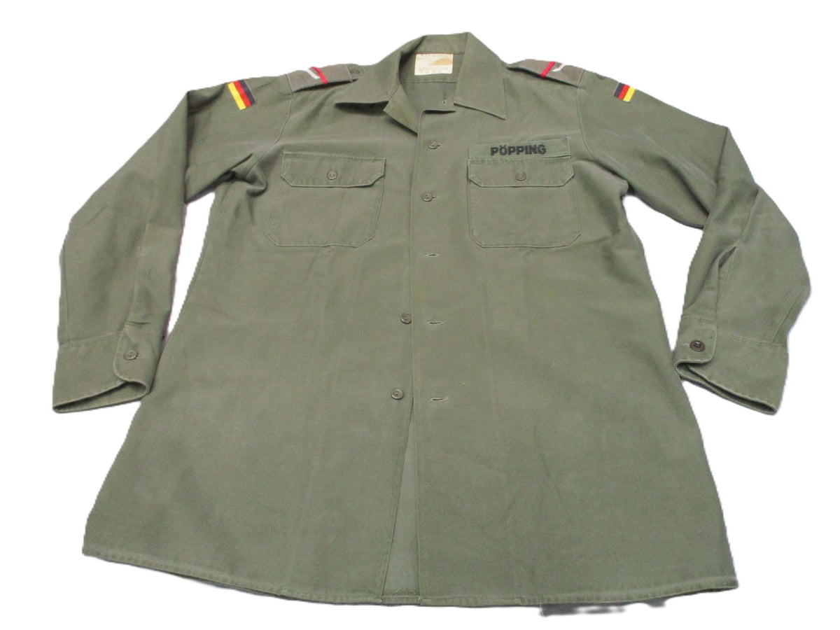 Vintage 1979 West German Army Bundeswehr Moleskin Field Shirt 39/40 Medium