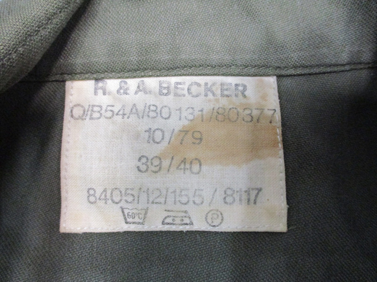 Vintage 1979 West German Army Bundeswehr Moleskin Field Shirt 39/40 Medium