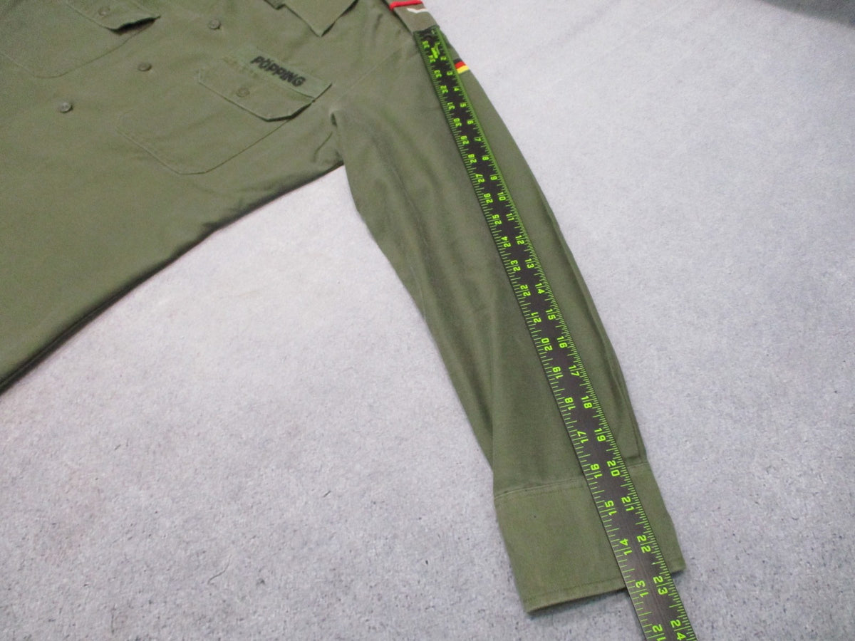 Vintage 1979 West German Army Bundeswehr Moleskin Field Shirt 39/40 Medium