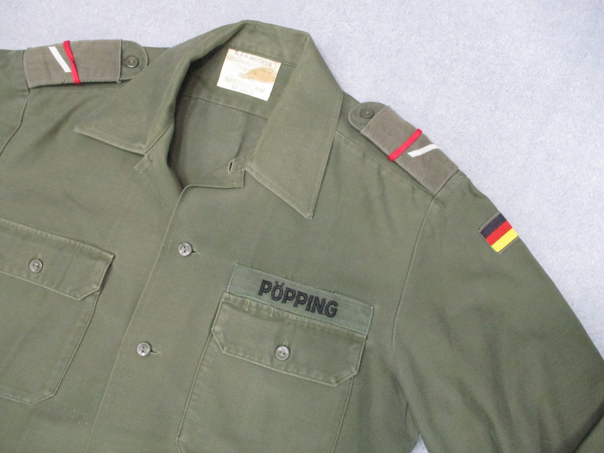 Vintage 1979 West German Army Bundeswehr Moleskin Field Shirt 39/40 Medium