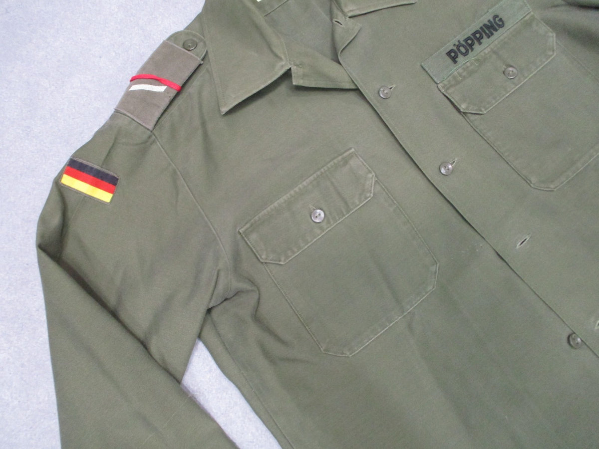 Vintage 1979 West German Army Bundeswehr Moleskin Field Shirt 39/40 Medium