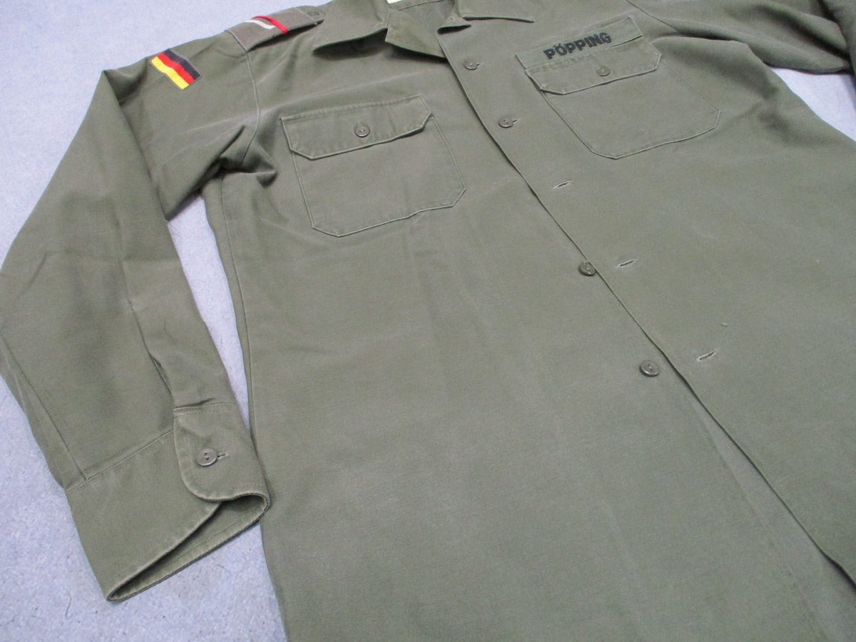 Vintage 1979 West German Army Bundeswehr Moleskin Field Shirt 39/40 Medium