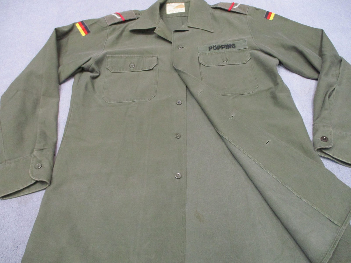 Vintage 1979 West German Army Bundeswehr Moleskin Field Shirt 39/40 Medium