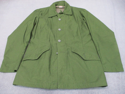 Vintage Swedish Army M59 Field Jacket C50 40 Chest Olive Green 3 Crown