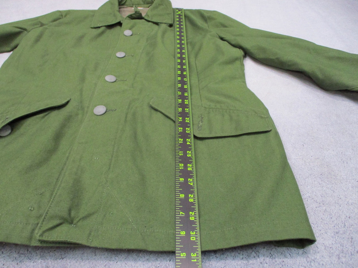 Vintage Swedish Army M59 Field Jacket C50 40 Chest Olive Green 3 Crown