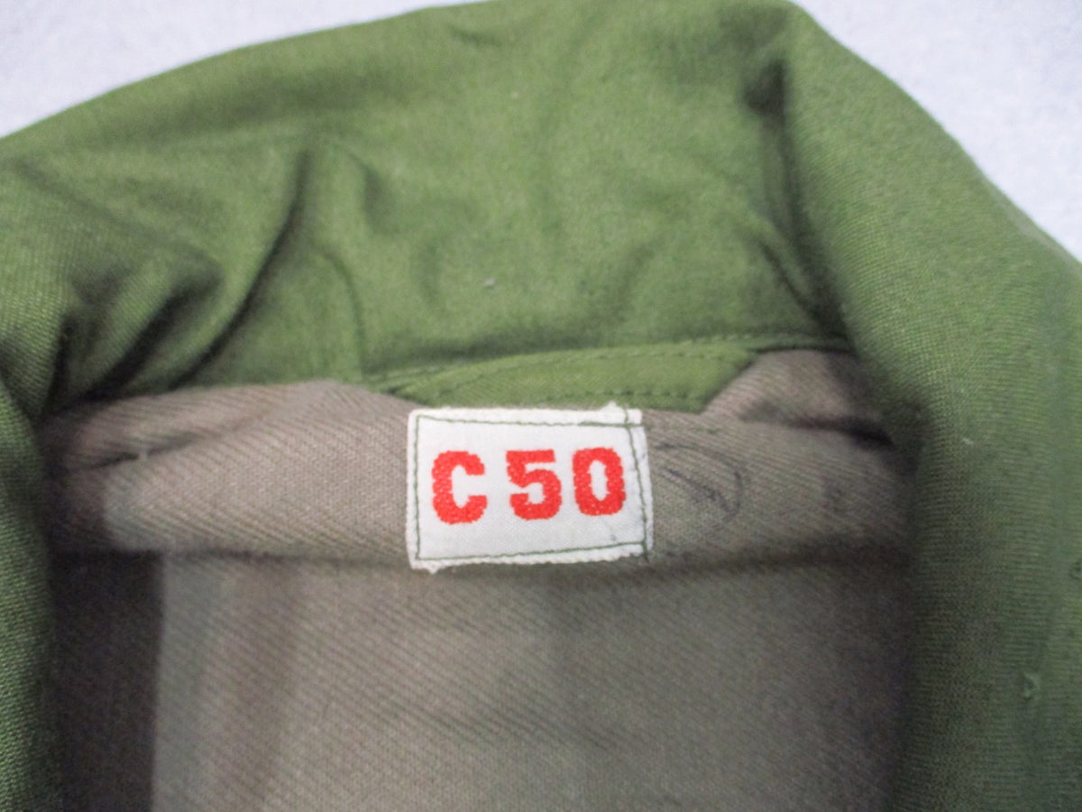 Vintage Swedish Army M59 Field Jacket C50 40 Chest Olive Green 3 Crown