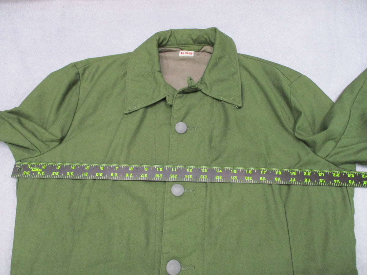 Vintage Swedish Army M59 Field Jacket C50 40 Chest Olive Green 3 Crown