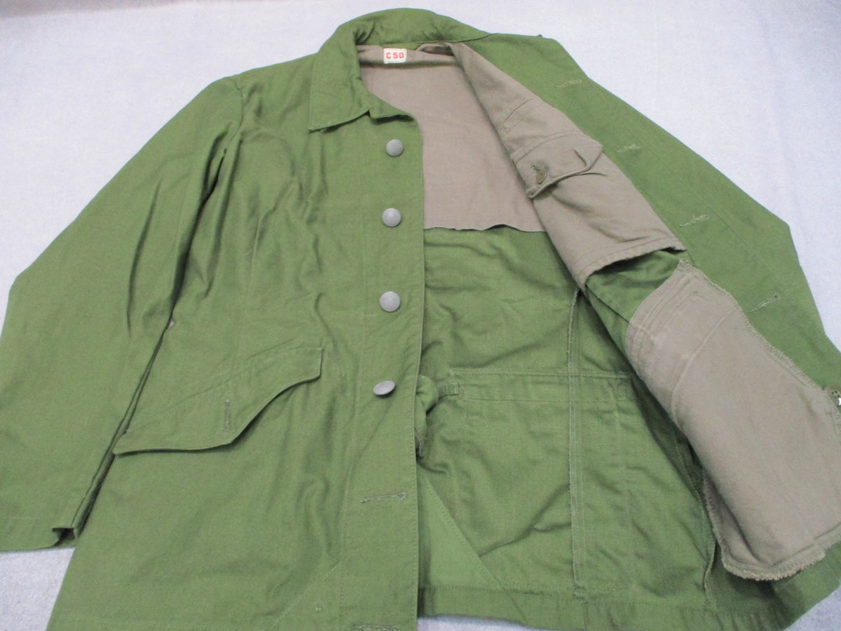 Vintage Swedish Army M59 Field Jacket C50 40 Chest Olive Green 3 Crown